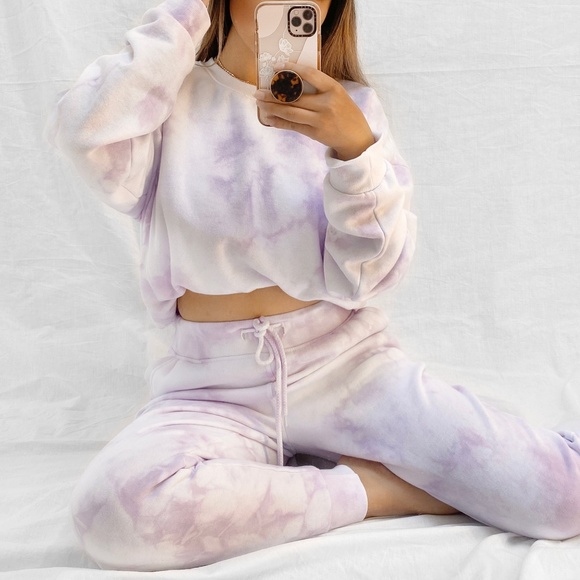 Lavender Tie Die Sweatshirt - Picture 1 of 5